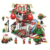 2019 New Christmas Sets Village Train Hot Air Balloon Compatible With Legoinglys Model Building Blocks Bricks Toys Gift No Box