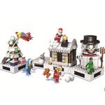 2019 New Christmas Sets Village Train Hot Air Balloon Compatible With Legoinglys Model Building Blocks Bricks Toys Gift No Box