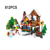 2019 New Christmas Sets Village Train Hot Air Balloon Compatible With Legoinglys Model Building Blocks Bricks Toys Gift No Box