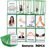 32Pcs/Set Feelings Emotions Illness English Word Card Flash Card Learning Educational Toy For Kids Children Pocket Card Gifts