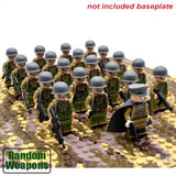 21PCs/set WW2 Army Military Building Blocks Infantry France Italy Japan Britain China Mini Soldier Officer Weapons Bricks Toys