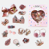 18pcs/set Gift Box Kid Fashion Hair Accesories Hairpin Headband Gift Baby Girls Hairbands Hairclip Hair Bands Hair Barrette