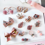 18pcs/set Gift Box Kid Fashion Hair Accesories Hairpin Headband Gift Baby Girls Hairbands Hairclip Hair Bands Hair Barrette