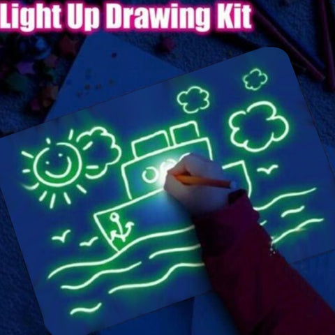 Magic Of Luminous Drawing Board Exercise Unlimited Use 3D LED Painting Christmas Gift for Child Party Fluorescent Board