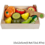 Wooden Classic Game Simulation Kitchen Series Toys Cutting Fruit Vegetable Set Toys Montessori Early Education Gifts R7RB