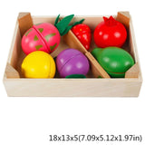 Wooden Classic Game Simulation Kitchen Series Toys Cutting Fruit Vegetable Set Toys Montessori Early Education Gifts R7RB