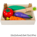 Wooden Classic Game Simulation Kitchen Series Toys Cutting Fruit Vegetable Set Toys Montessori Early Education Gifts R7RB