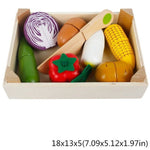 Wooden Classic Game Simulation Kitchen Series Toys Cutting Fruit Vegetable Set Toys Montessori Early Education Gifts R7RB