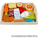 Wooden Classic Game Simulation Kitchen Series Toys Cutting Fruit Vegetable Set Toys Montessori Early Education Gifts R7RB