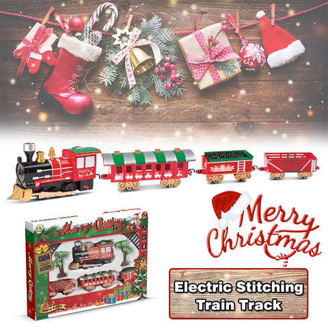 Christmas Musical Light Train Trees Box Carriage Kid Toy Ornament Decor Gift Light Music Toy Set