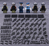 8pcs/lot DECOOL SWAT Army Modern Special Forces Mini Figures Compatible Legoly Military Weapons Building Blocks Toy For Children