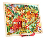 Wooden puzzle children's toys baby puzzle early education puzzle 2-4 years old intellectual development puzzle toy