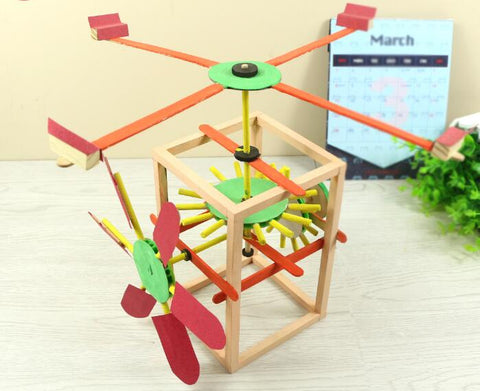 Professional Children's Windmill Toy Model Science Technology Production Experiments Model Material Kids Educational Toys Game