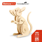 60 styles 3D Color Wooden Puzzles Kids Educational Learning Toys for Children Art Crafts model DIY  Jigsaw Boy and girl Gift