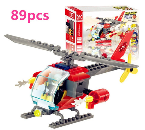 89pcs/set Helicopters Assemble Toys DIY Small Particles Building Blocks Early Educational Brinquedos Model Building Kits
