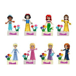 Elsa Anna Belle Ariel Moana Cinderella Castle Building Blocks Bricks Compatible Princess Legoinglys Friends Figures Girl Toys