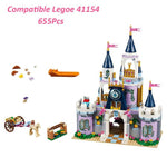 Elsa Anna Belle Ariel Moana Cinderella Castle Building Blocks Bricks Compatible Princess Legoinglys Friends Figures Girl Toys