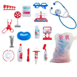 16PCS Children's play house puzzle doctor toy set Boy girl simulation doctor role play doctor game
