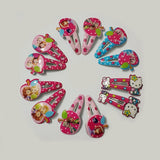 12Pc/Set Girl Hair Accessories Cartoon Hairpin children elastic Hair Clips Set   Hairband Band Girl Hair Barrettes Kid Set Gift