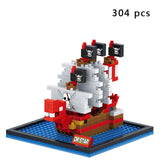 1860pcs NO match legoed RS titanic pirates sets cruise ship model boat DIY building Diamond mini nanoed Blocks Kit children kids