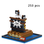 1860pcs NO match legoed RS titanic pirates sets cruise ship model boat DIY building Diamond mini nanoed Blocks Kit children kids