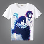 Coshome Noragami Yato T shirts Cosplay Costumes Men Women T-shirts Adult Anime Tops Short Sleeves Summer Tees