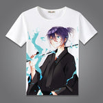 Coshome Noragami Yato T shirts Cosplay Costumes Men Women T-shirts Adult Anime Tops Short Sleeves Summer Tees