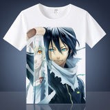 Coshome Noragami Yato T shirts Cosplay Costumes Men Women T-shirts Adult Anime Tops Short Sleeves Summer Tees