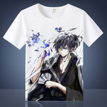 Coshome Noragami Yato T shirts Cosplay Costumes Men Women T-shirts Adult Anime Tops Short Sleeves Summer Tees