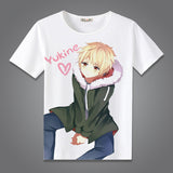 Coshome Noragami Yato T shirts Cosplay Costumes Men Women T-shirts Adult Anime Tops Short Sleeves Summer Tees