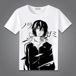 Coshome Noragami Yato T shirts Cosplay Costumes Men Women T-shirts Adult Anime Tops Short Sleeves Summer Tees