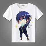 Coshome Noragami Yato T shirts Cosplay Costumes Men Women T-shirts Adult Anime Tops Short Sleeves Summer Tees