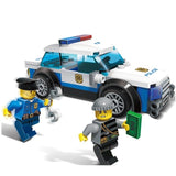 9308A GUDI City Series 83Pcs Police Cared Man Cops Vehicle Diy Educational Bricks Building Block Kids Toy Compatible With Legoe