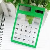 Centechia Useful LCD 8 Digit Touch Screen Ultra slim Transparent Solar CalculatorStationery Clear Scientific Calculator Office