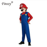 Halloween Costumes Funny Super Mario Luigi Brother Costume Kids Children Boys Girls Fantasia Cosplay Jumpsuit