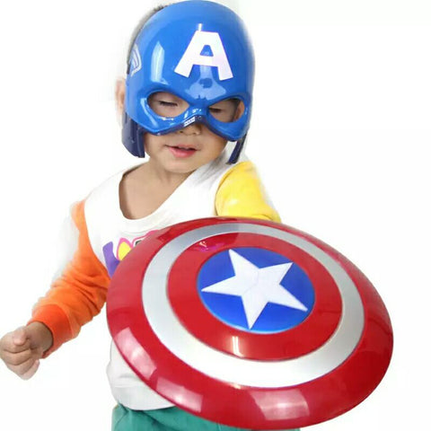 The Avenger Super Hero Captain America Shield Helmet Cosplay for Kids Toy Action Figure Model Plastic Escudo