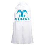 Brdwn One Piece Unisex Marine Soldier White Cosplay Cloak Anime Costumes