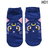 2018 New Fashion Girls Womens Cotton Socks Anime Sailor Moon  Ankle Casual Dress Socks