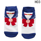 2018 New Fashion Girls Womens Cotton Socks Anime Sailor Moon  Ankle Casual Dress Socks