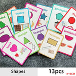 20Pcs/Set Vegetable Fruits English Learning Word Card English Learning Card Early Education Children's Game  Word Pocket Card