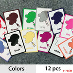 20Pcs/Set Vegetable Fruits English Learning Word Card English Learning Card Early Education Children's Game  Word Pocket Card