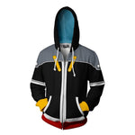 Kingdom Hearts Sora Sweatshirt Cosplay men and women costume Anime 3D Printed Sweatshirt zipper Cartoon hooded sweater Jackets