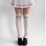 Hot Anime Sailor Moon Cosplay Costume Women Luna Cat Socks Pantyhose Silk Tights Leggings Stockings Black And White