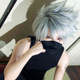 Anime Naruto Kakashi Hatake Cosplay Wig + Wig Cap