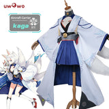 UWOWO Kaga Azur Lane Cosplay Anime Azur Lane Costume Kaga Fox Kimono Cosplay Costume Women