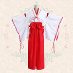 Anime Inuyasha Kikyo Kimono Full Set Cosplay Costume Halloween Costume Top + Skirt + Clogs + Socks