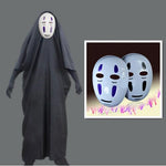 No Face Man Spirited Away Cosplay Costume with Mask gloves for Halloween Costume Anime Miyazaki Hayao Faceless Cloak S-2XL