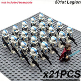 21pcs/set Star Wars Royal Guard Wolf Trooper Shock Trooper 501st Legion Palpatine Building Blocks Bricks Toys for Children