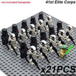 21pcs/set Star Wars Royal Guard Wolf Trooper Shock Trooper 501st Legion Palpatine Building Blocks Bricks Toys for Children