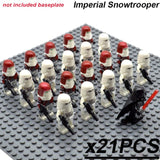 21pcs/set Star Wars Royal Guard Wolf Trooper Shock Trooper 501st Legion Palpatine Building Blocks Bricks Toys for Children